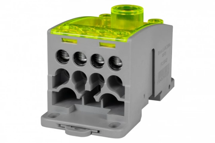Blok LKN 250A (1x120/4x16 - 2x35,1x25,4x16,4x10) Al/Cu- żółty