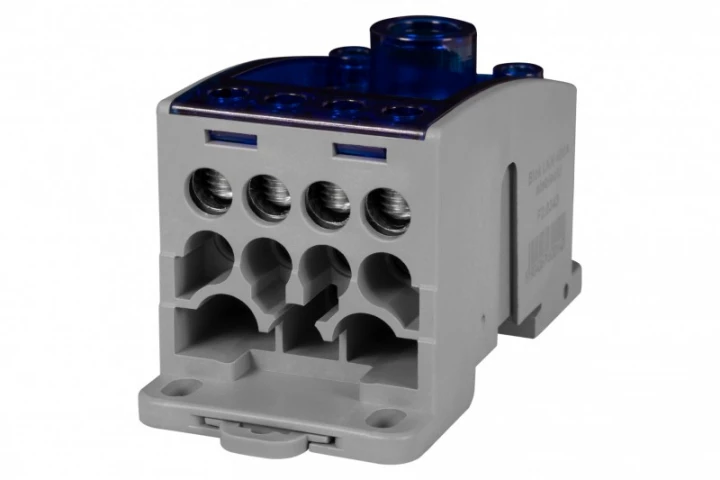 Blok LKN 400A (1x185/4x16 - 2x35,1x25,4x16,4x10) Al/Cu- niebieski