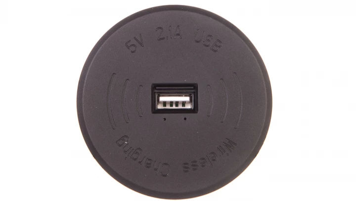 Ładowarka bezprzewodowa do Smartfona z portem USB czarna OR-AE-1367/B