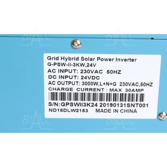 Inwerter/ładowarka sieciowa/UPS GPSW-II-3000-24  3kVA/3kW