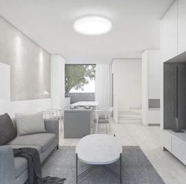 Plafoniera LED 18W 1800lm 4000K IP44 Okrągła fi225 Mleczny Biała Ramka z mikrofalowym czujnikiem ruchu 7660