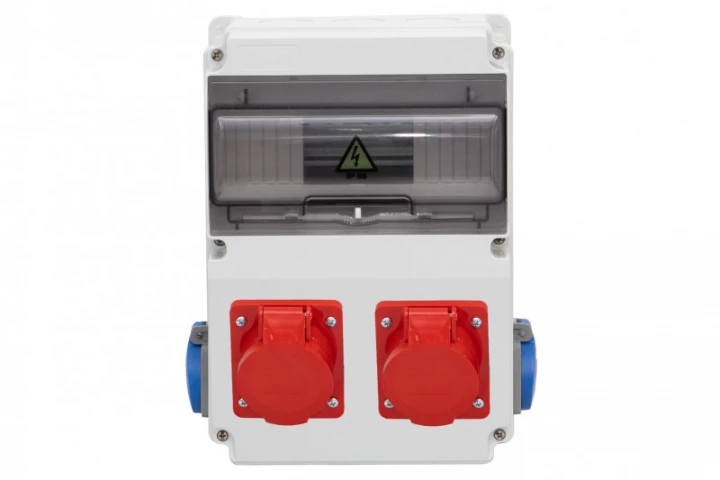 Rozdzielnica LAGO 10M - gniazda 16A 5p, 32A 5p, 2x230V /10 modułów/ IP44