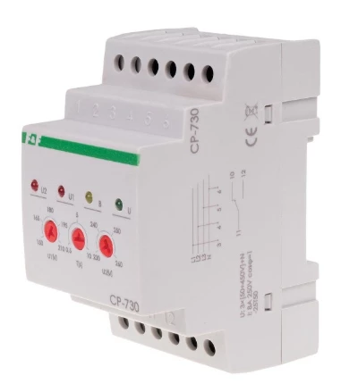 Przekaźnik kontroli napięcia 3-fazowy 1P 10A 150-210/230-260V AC CP-730