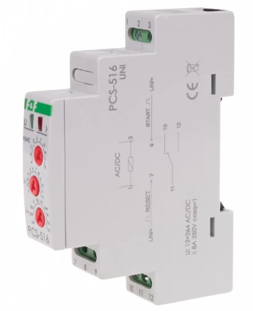 Przekaźnik czasowy 1P 8A 0,1sek-576h 12-264V AC/DC wielofunkcyjny PCS-516 UNI