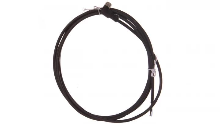 Złącze żeńskie M8 3-pin. kolanowe z kablem 2m XZCP0666L2