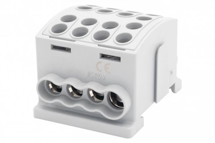 Zacisk HLK 100A-4 (1x25,3x16 / 1x25,3x16) Al/Cu  - szary