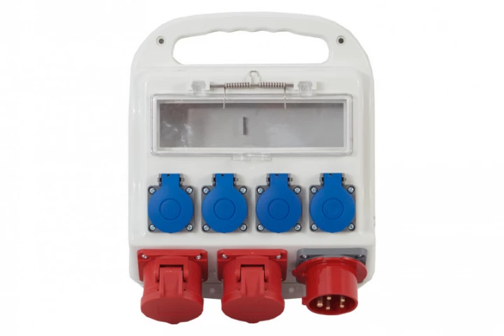 Rozdzielnica FORTE 11M - gniazda 2x32A 5p, 4x230V, wtyk odbiornikowy 32A 5p  /11modułów/ IP44