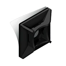 Podstawka montażowa do opasek zaciskowych czarna PMS-25-25-UV-100 /100szt./ 25.252