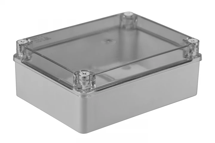 Puszka n/t hermetyczna 190x140x70 bez dławików IP56 pokrywa przezroczysta S-BOX 416-P