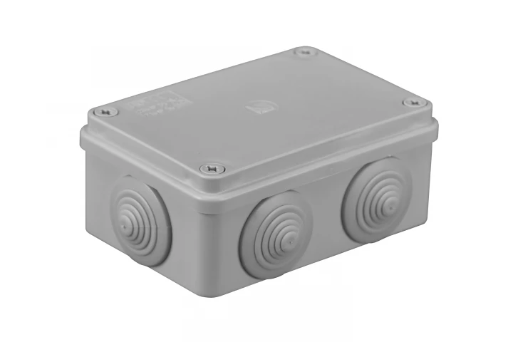 Puszka n/t hermetyczna 120x80x50 6 dławików IP55 szara S-BOX 206