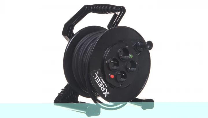 Przedłużacz bębnowy XREEL 40mb H05RR-F 3x1,5 IP20 4xGS 230V 92501T48173