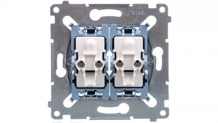 Simon 54 Łącznik krzyżowy podwójny mechanizm 10AX 250V SW7/2XM