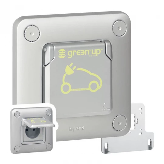 SOLIROC Gniazdo pojedyncze z/u Green’UP z klapką IP55/K10 077897