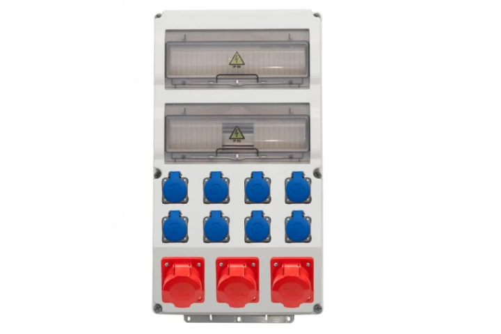 Rozdzielnica CAJA 26M - gniazda 2x16/5, 32/5, 8x230V /26 modułów/ IP44
