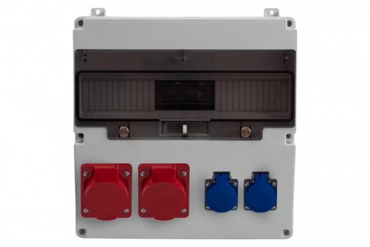 Rozdzielnica LAGO 17M - gniazda 2x32A 5p, 2x230V /17 modułów/ IP44