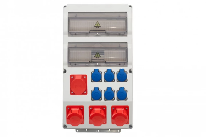Rozdzielnica CAJA 26M - gniazda 16/5, 3x32/5, 6x230V /26 modułów/ IP44