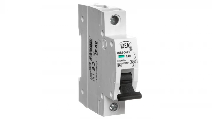 Wyłącznik nadprądowy 1P C 40A 6kA AC KMB6-C40/1 23173