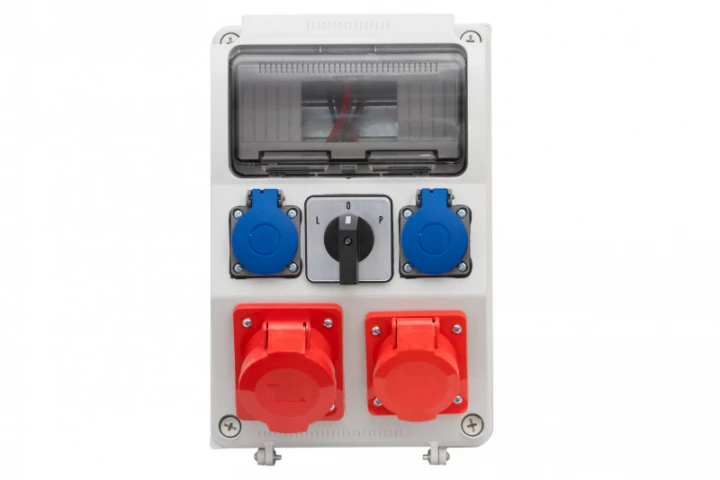 Rozdzielnica CAJA 9M - gniazda 2x16A 5p, 2x230V, L/P(32A) /9 modułów/ IP44