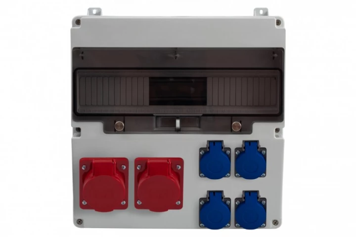 Rozdzielnica LAGO 17M - gniazda 2x32A 5p, 4x230V /17 modułów/ IP44