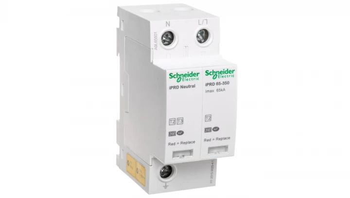 Ogranicznik przepięć C Typ 2 1P+N 65kA 1,4kV 350V iPRD-65r-65kA-350V-1PN A9L65501