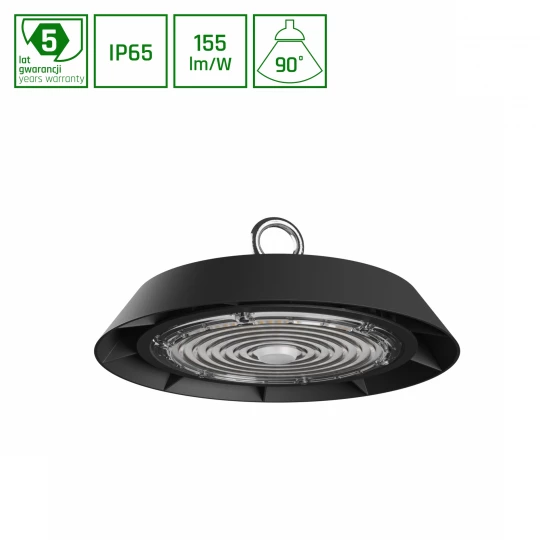 Oprawa PLATEO 3 HIGH BAY 100W NW 230V 90ST IP65 IK09 250X120MM CZARNY 5 LAT GW. 1-10V