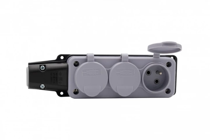 Listwa gumowa 3x230V 16A IP54 szara