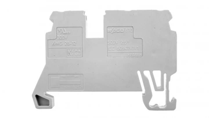Złączka 3-przewodowa 2,5mm2 szara 870-681