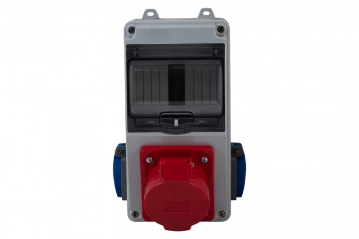 Rozdzielnica LAGO 5M - gniazda 16A 5p, 2x230V /5 modułów/ IP44