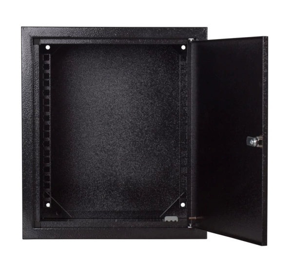 Szafa RACK 10 9U 310x300mm IP30 RAL9005 (drzwi przeszklone) SZW-10-9U-30-DS-C 19-7010SZW-10-9U-30-DS-C