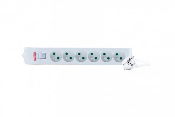 Przedłużacz listwowy FIDO 6x230V, OWY 3x1,5mm2 - 3m z wyłącznikiem