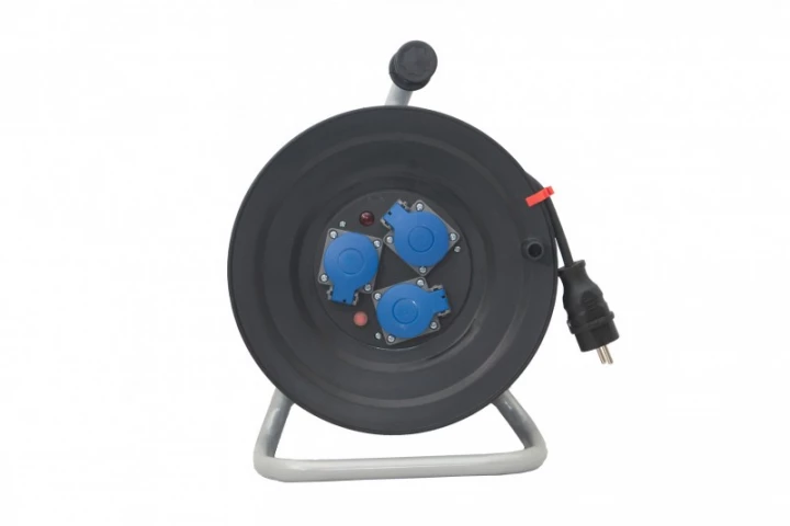 Przedłużacz na bębnie plastikowym NERO-290 3x230V IP44 3x2,5 (OPD) /50m/ z termikiem i kontrolką