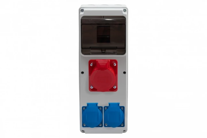 Rozdzielnica ULISSE 6M MIDI - gniazda 16A 5p, 2x230V /6 modułów/ IP44