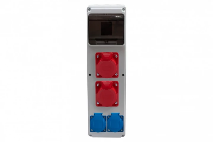 Rozdzielnica ULISSE 6M MAXI - gniazda 2x32A 5p, 2x230V /6 modułów/ IP44