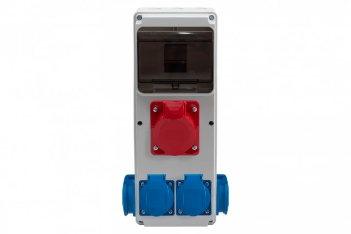 Rozdzielnica ULISSE 6M MIDI - gniazda 16A 5p, 4x230V /6 modułów/ IP44