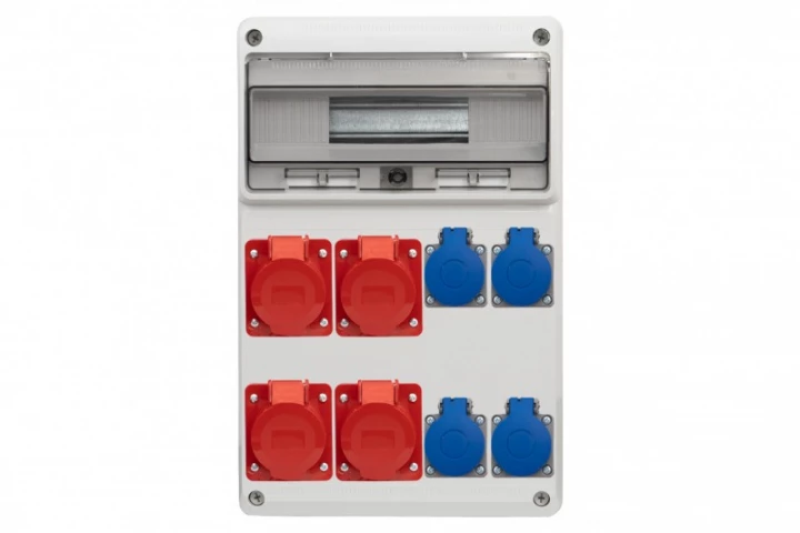 Rozdzielnica LEGATO 16M - gniazda 16A 5p, 3x32A 5p, 4x230V /16 modułów/ IP44