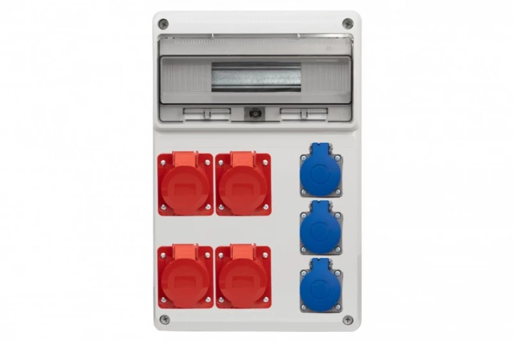 Rozdzielnica LEGATO 16M - gniazda 4x32A 5p, 3x230V /16 modułów/ IP44