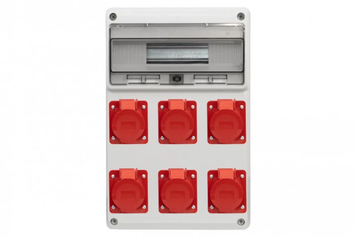 Rozdzielnica LEGATO 16M - gniazda 3x16A 5p, 3x32A 5p /16 modułów/ IP44
