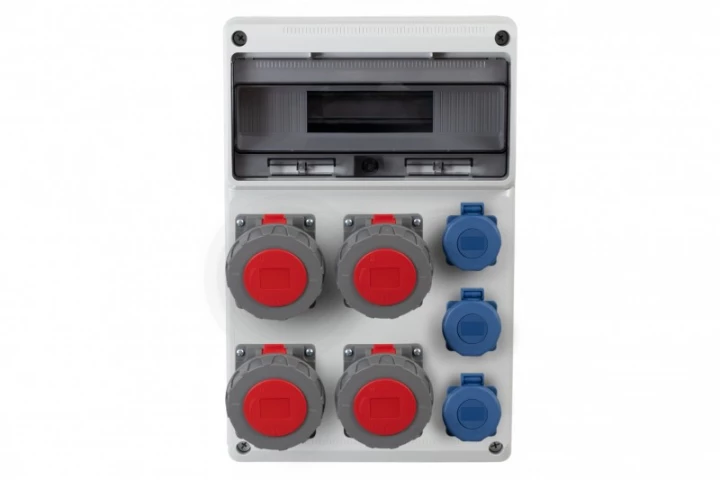 Rozdzielnica LEGATO 16M - gniazda 4x32A 5p, 3x230V  /16 modułów/ IP65