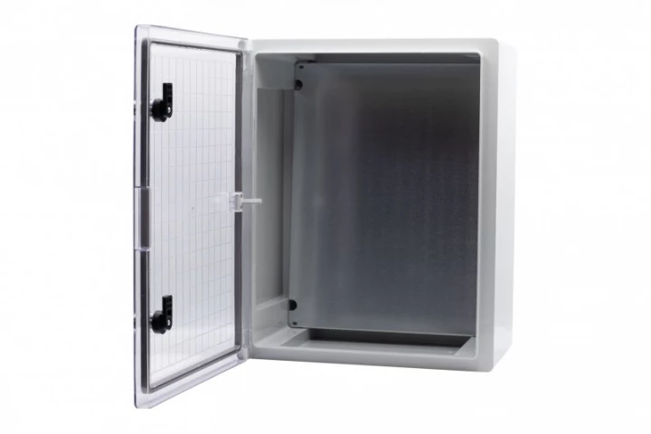 Szafa z tworzywa 400x500x240 mm IP65 drzwi przeźroczyste