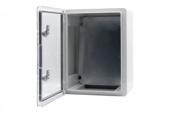 Szafa z tworzywa 300x400x220 mm IP65 drzwi przeźroczyste