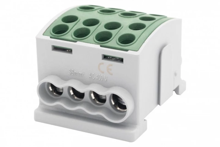 Zacisk HLK 125A-4 (1x35,3x25 / 1x35,3x25) Al/Cu  - zielony