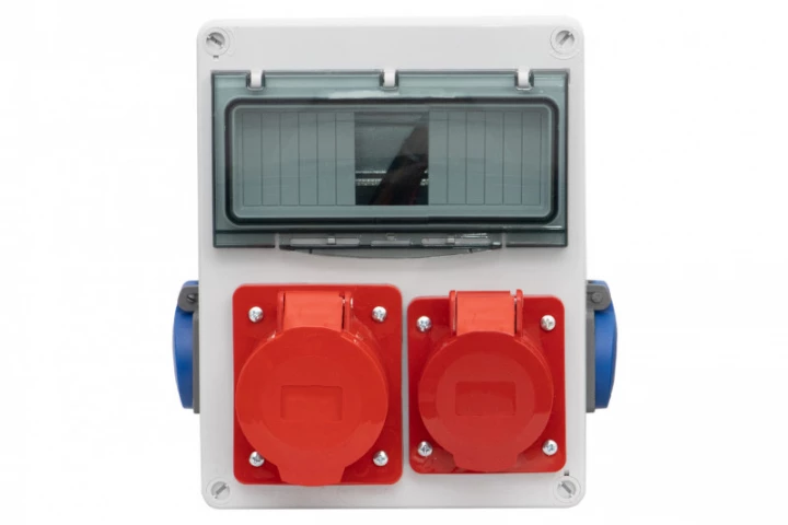Rozdzielnica R-240 8M - gniazda 2x16A 5p, 2x230V /8 modułów/ IP44