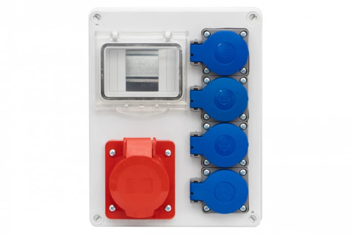 Rozdzielnica R-240 4M - gniazda 32A 5p, 4x230V /4 moduły/ IP44