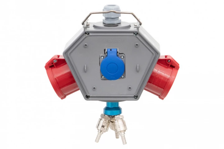 Rozdzielnica POLYBOX - gniazda 2x16A 5p, 230V + 3xAIR(powietrze) IP44