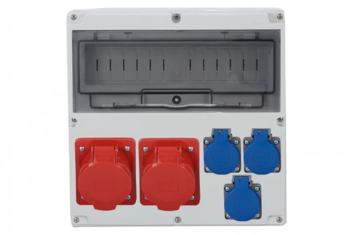 Rozdzielnica LAGO 14M - gniazda 16A 5p, 32A 5p, 3x230V /14 modułów/ IP44