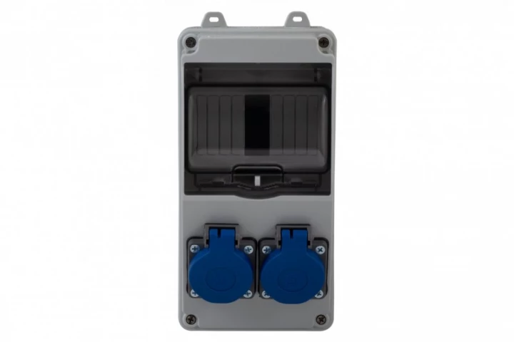 Rozdzielnica LAGO 5M - gniazda 2x230V /5 modułów/ IP44