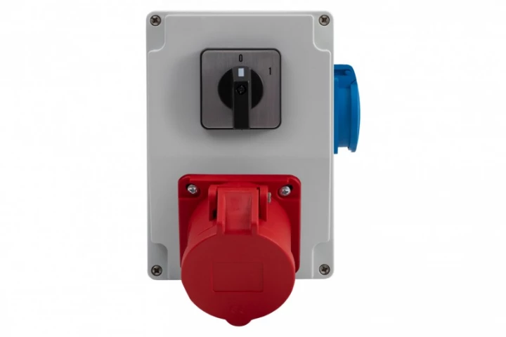 Rozdzielnia RS-KOMBI - gniazda 16A 5p, 230V, 0/1(16A) IP44