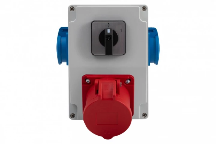 Rozdzielnia RS-KOMBI - gniazda 32A 5p, 2x230V, 0/1(32A) IP44