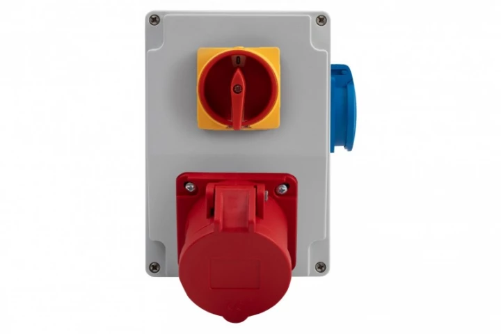 Rozdzielnia RS-KOMBI - gniazda 32A 5p, 230V, 0/1 (32A-Z) IP44