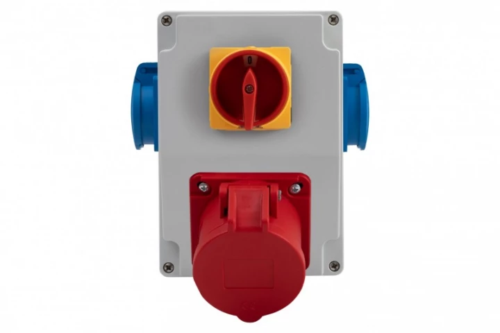 Rozdzielnia RS-KOMBI - gniazda 16A 5p, 2x230V, L/P (16A-Z) IP44